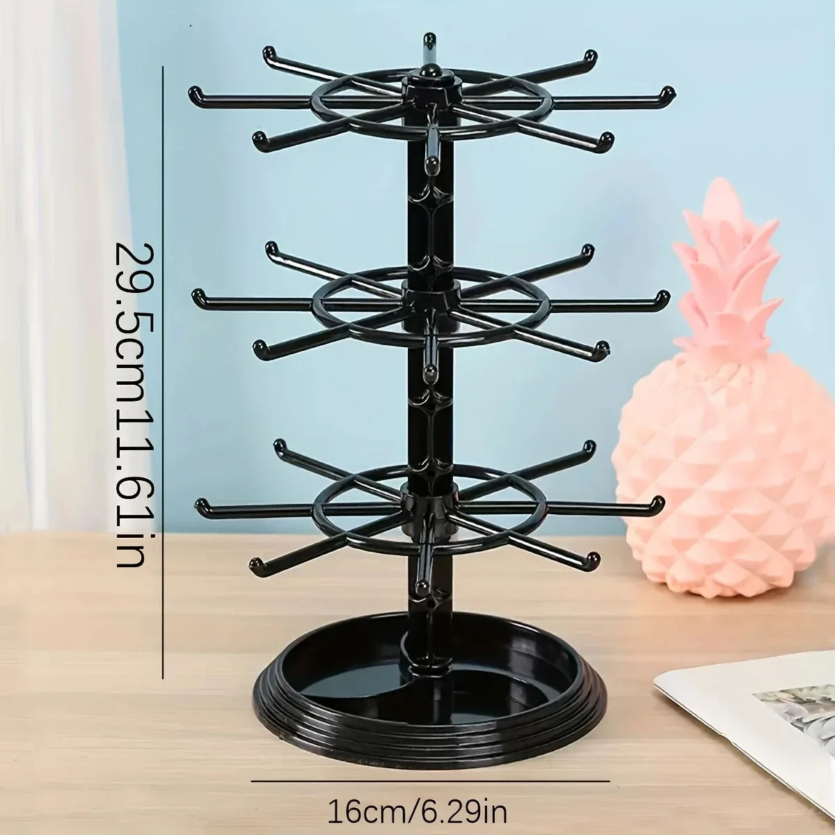 1Pc Multi-Layer Rotating Jewelry Rack, Necklace Display Stand & Bracelet Hanging Organizer, Storage Rack