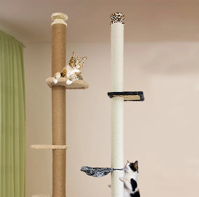 DIY Cat Tree Accessories Cat Scratching Post Scratch Support Ceiling Cat Climbing Tower Platform Cat House Hammock Pet Furniture