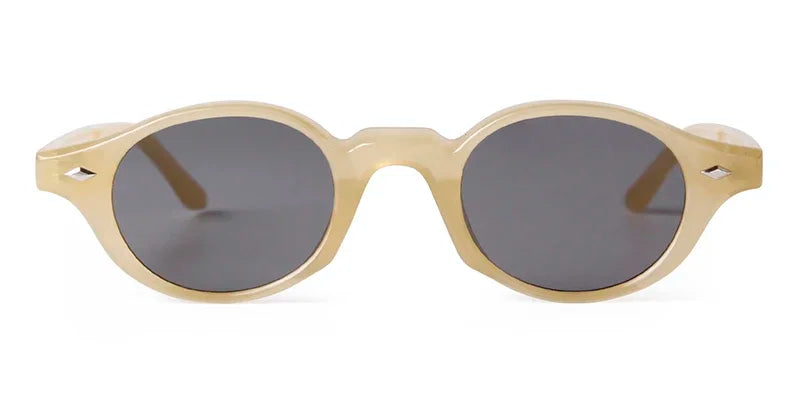 Retro Small Oval Sunglasses Women Brand Design Rivet Blue Tortoise Shell Sun Glasses Outdoor Men Shades Female UV Oculos De Sol