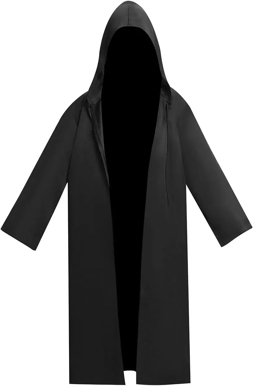 Halloween Wizard Tunic Hooded Robe Medieval Knight Cloak Cosplay Costumes Brown Cosplay Costumes