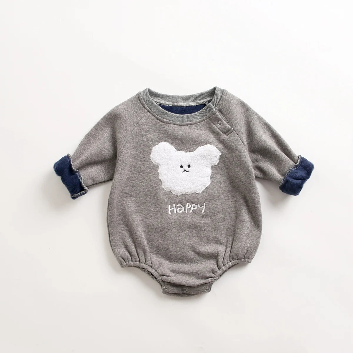 Sanlutoz Winter Autumn Unisex Baby Boys Girls Bodysuits Warm Fleece Long Sleeve Toddler Clothing Onesies Cute Animal Casual