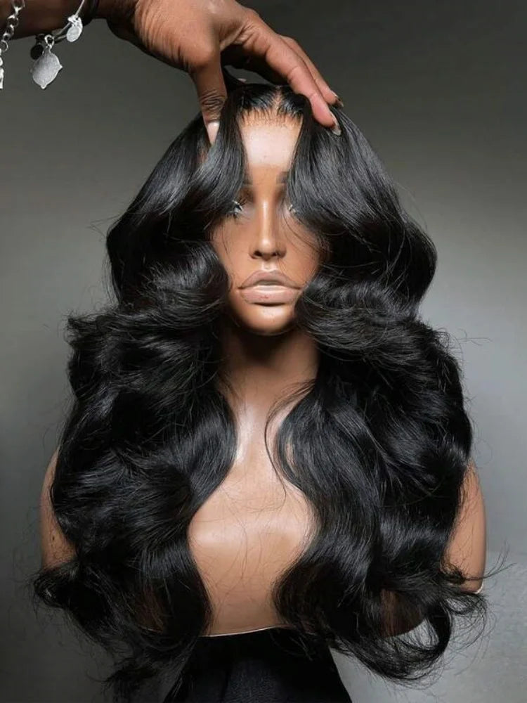 250% Density 42 Inch 13x4 Body Wave Lace Frontal Wigs Human Hair Pre Plucked 13x4 Frontal Wigs Human Hair HD Lace Body Wave Wigs