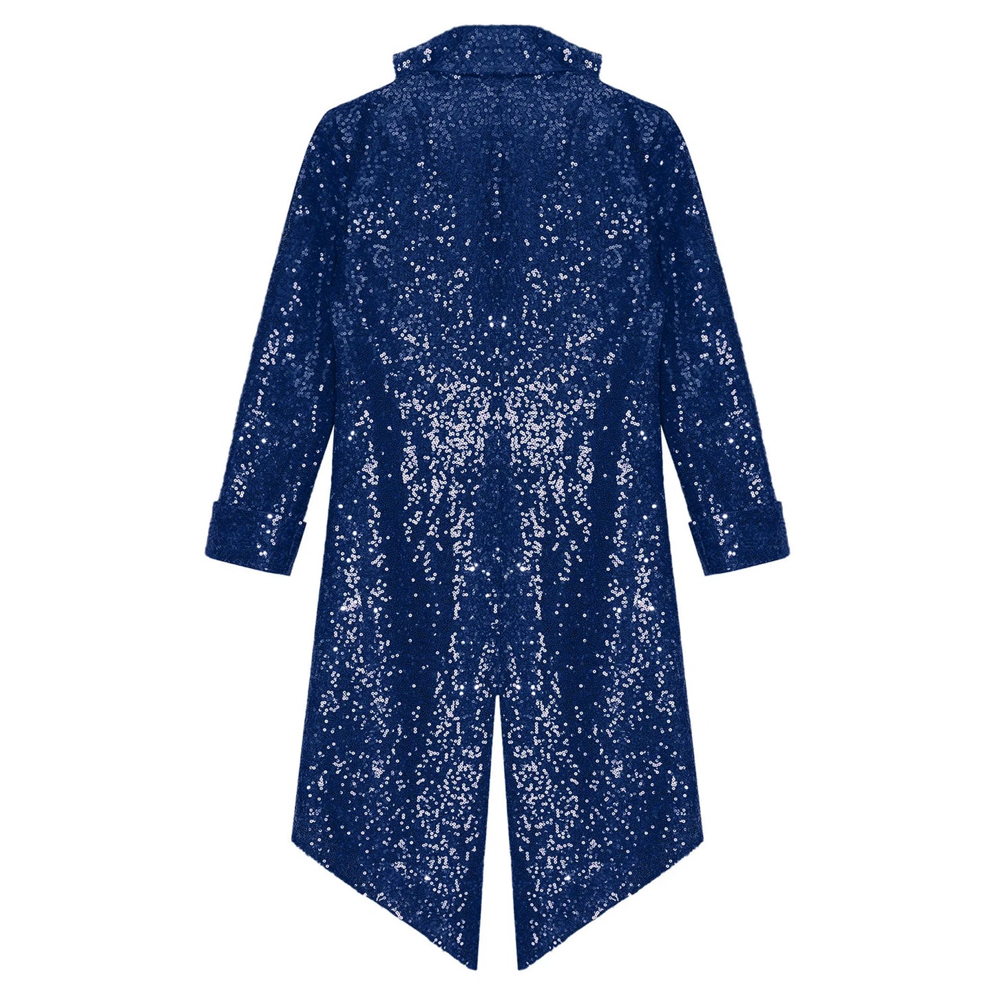 Kids Boys Halloween Medieval Renaissance Costume Sparkly Sequins Victorian Tailcoat Jacket Frock Coat Long Sleeve Gothic Tuxedo