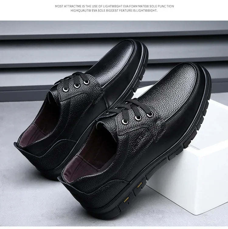 2025 Kitchen King Men's Shoes Anti-Slip Waterproof Oil-Resistant Durable Casual Leather Work Shoes For Chefs Perfect For Spring