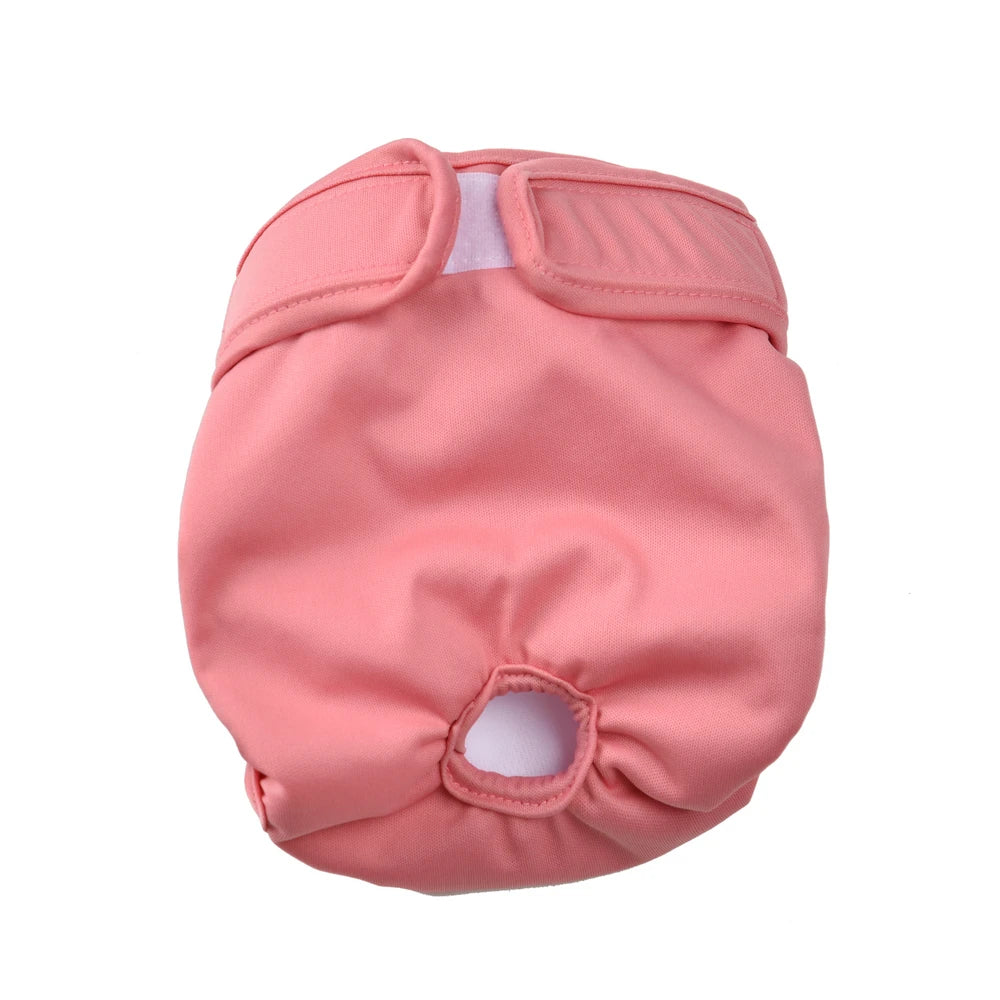 3pcs Female Dog Diapers Washable Reusable Puppy Nappies Physiological Pants Adjustable Pet Sanitary Panties Short for Girl Dogs