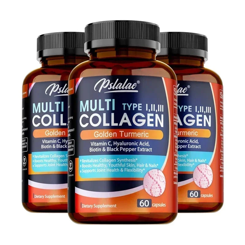 Multi Collagen Peptides Capsules - Supports Skin, Hair, Joint Health, Promote Collagen Production, Delay Aging,Enhances Immunity