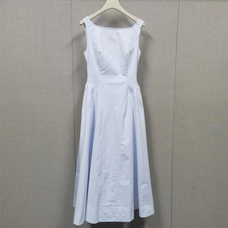 slash neck Backless A-line sexy women dress new elegant summer dresses sexy midi party dresses