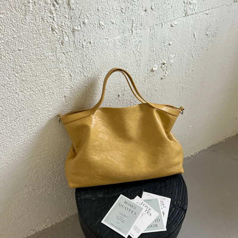 Casual Women Handbags Big Capacity Luxury Design PU Leather Female Shoulder Crossbody Bag Commuting Office Totes Ladies Hand Bag