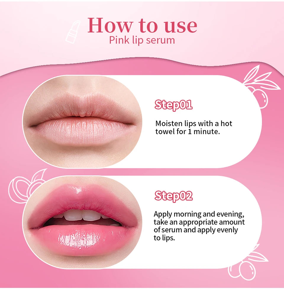 ibcccndc Pink Lip Serum Lotion Moisturizes Moisturizes And Plump Lips Removes Dead Skin Pink Lip Essence Brightener Use Of  Face