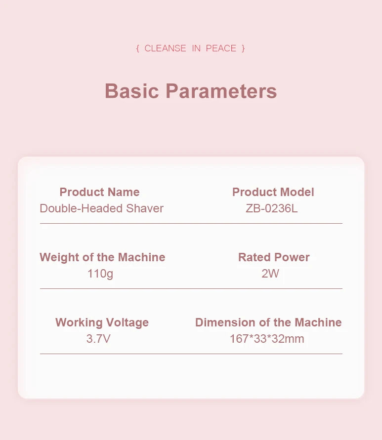 2 in 1 Electric Razor Woman Shaver Painless Waterproof Leg Bikini Body Hair Trimmer Lady Facial Mustache Epilator Hair Remover