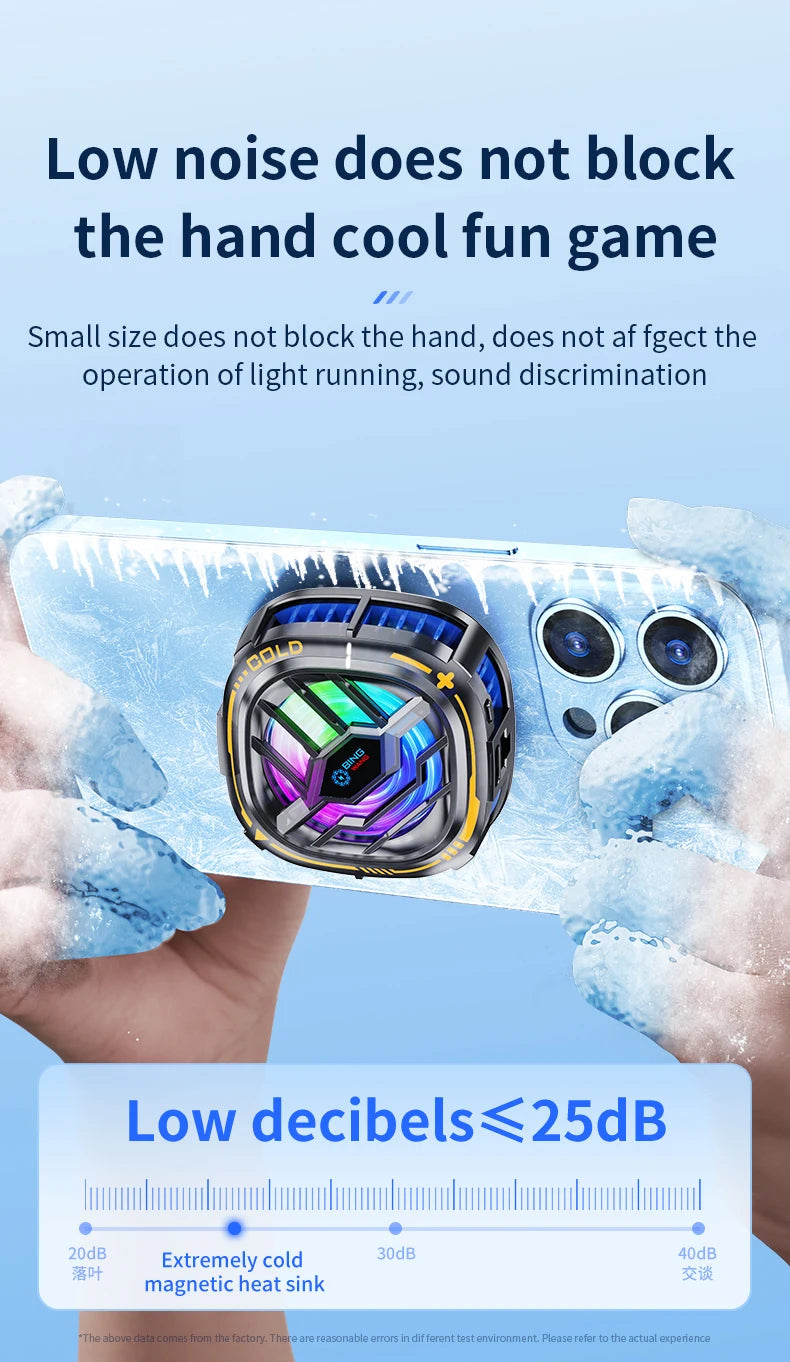 New X76A Magnetic Display Phones Cooler Back-Clip 2 in 1 Game Cooler Semiconductor Fast Phone Cooling Fan for IOS Android Phone