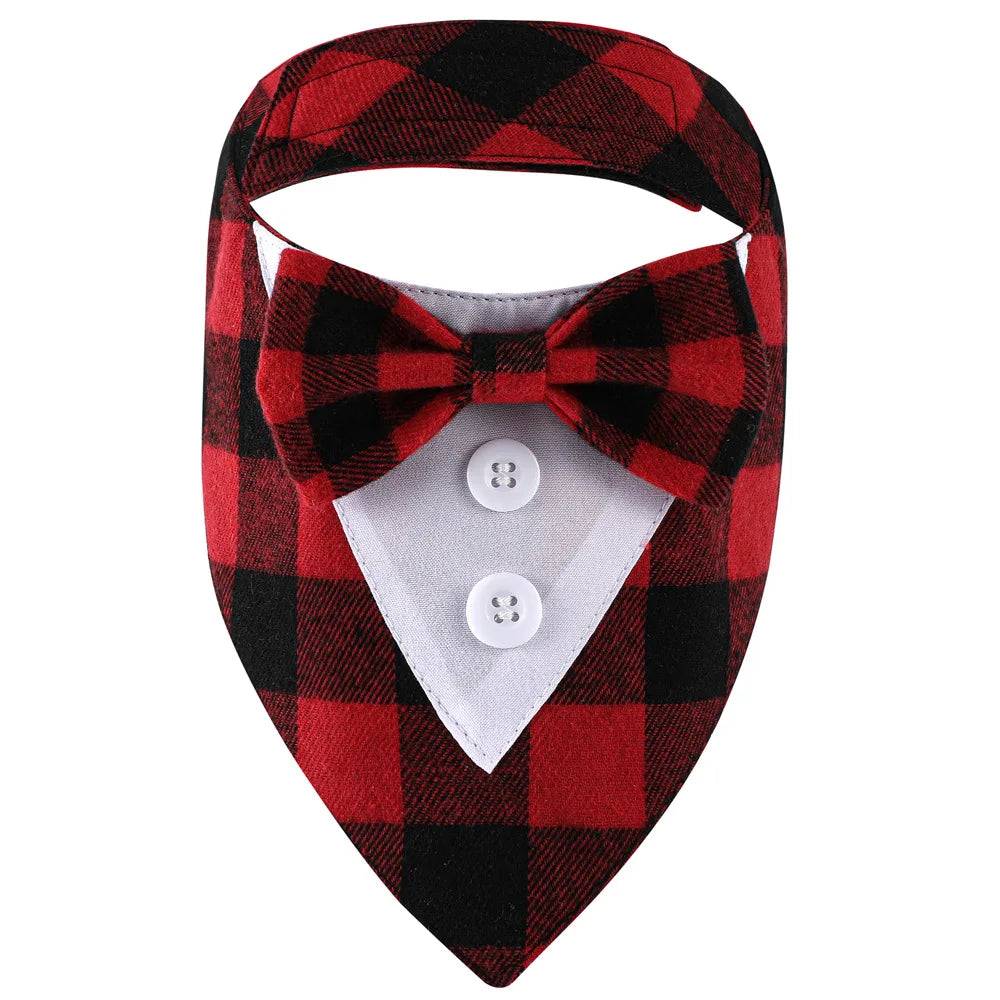 Sucado Handsome Wedding Pet Dog Bandana Elegant Suit Bowtie Luxury Triangular Scarf Collar Engagement Party Gifts Accessories