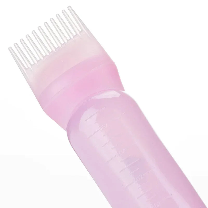 3pcs180ml Oil Scalp Applicator Root Washer Repeatable Filling Bottle Root Comb Applicator Bottle Salon Barbershop Accessories