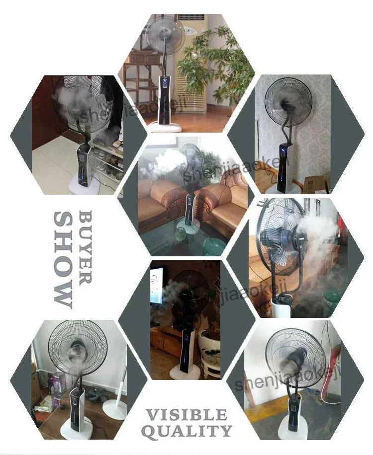 Office air humidifier Electric Fan Water mist fan Air condition fans cold fog fan remote control 12h timing
