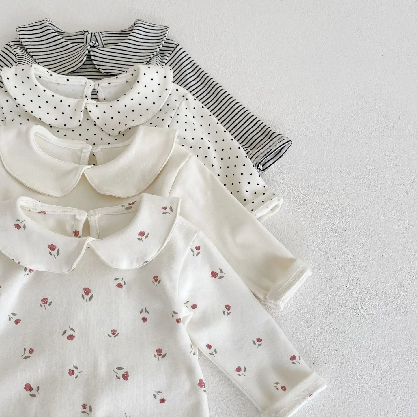 Insautumn baby baby collar bottoming romper clothes baby children Long Sleeve romper cotton fabric is soft and comfortable