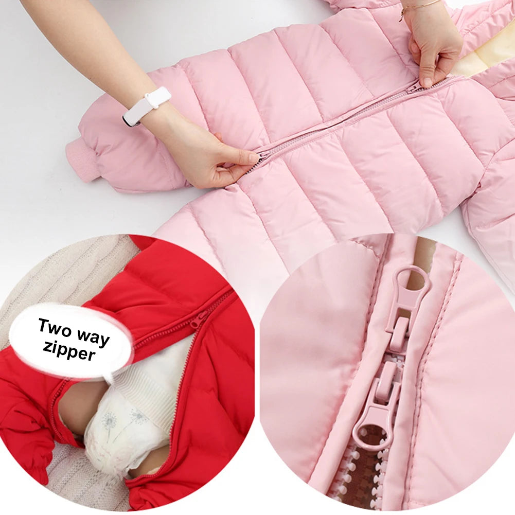 LPATTERN Toddlers Winter Romper,Hood Windproof Babies Jumpsuits,Infant Boys Overalls,Girls Sonwsuits,Warm Children's Outfits