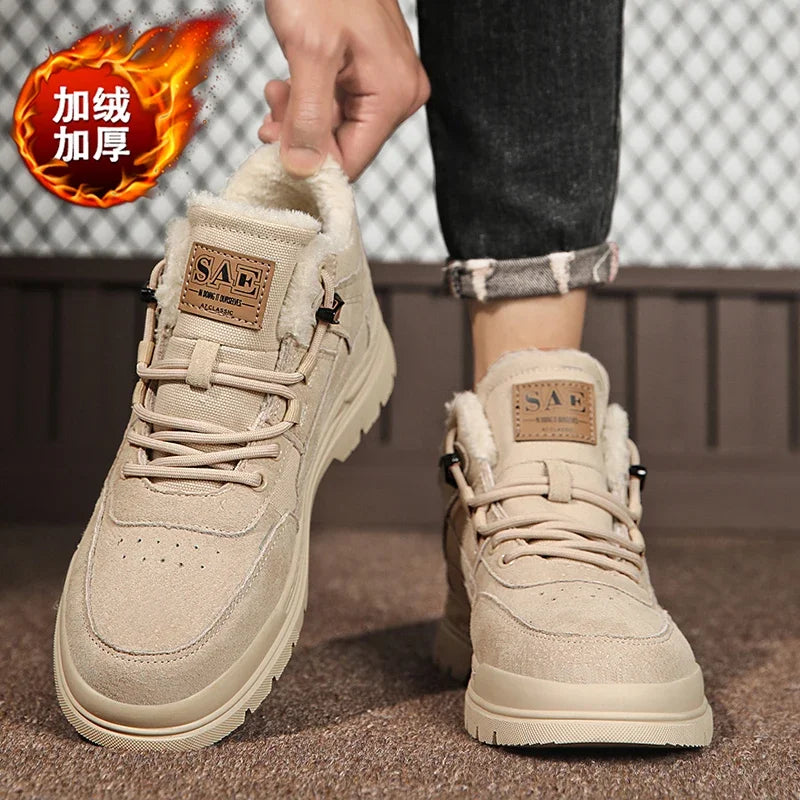 Loafers Casual Sneaker Casual Shoes Leather Shoes Male Sneakers Sports and Leisure High Boots Winter Sport Shoes for Men Fashion
