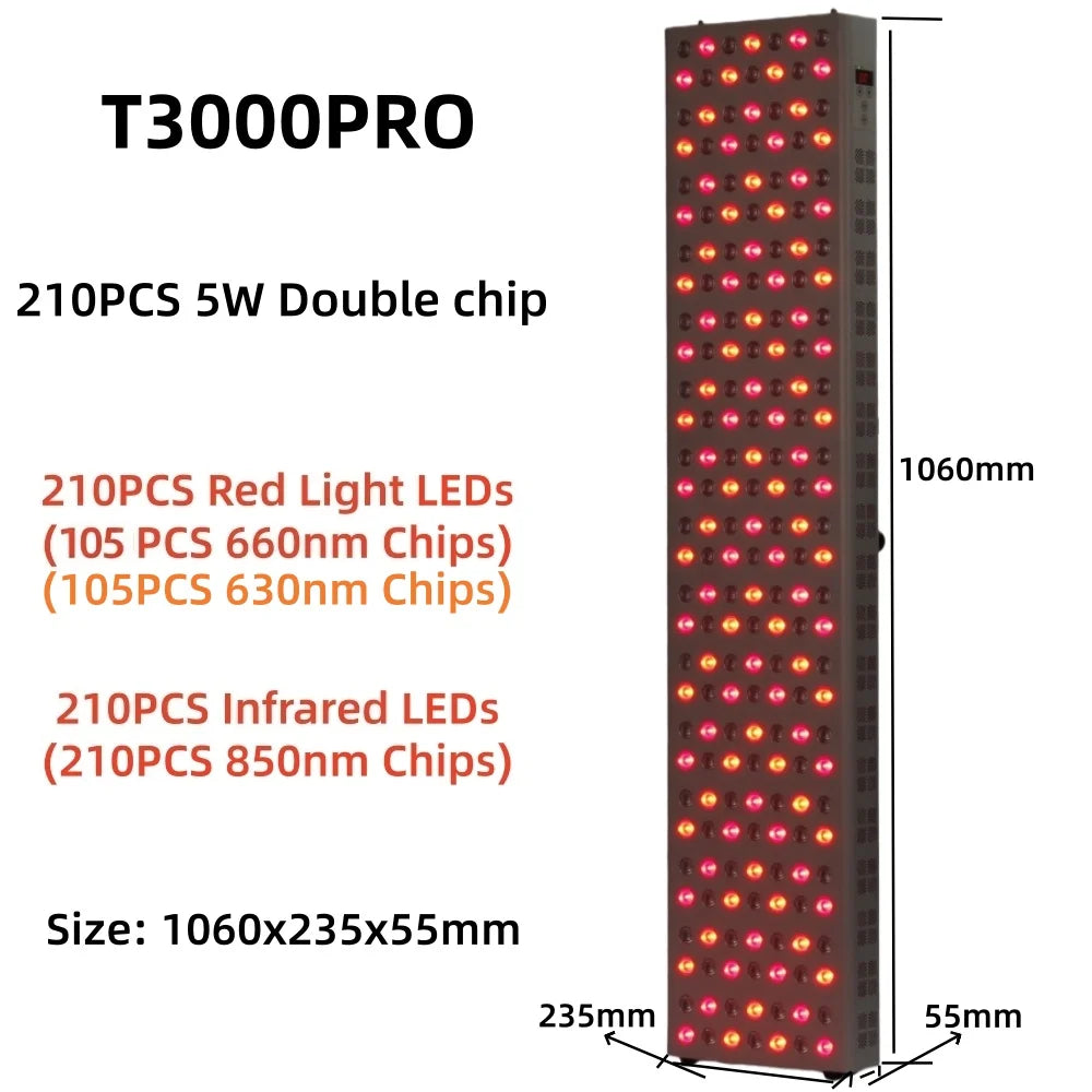 660nm 850nm Dual Chips Timing Led Red Light Therapy Panel Lamp Near Infrared Therapy Light LED Beauty Devices for Face and Body