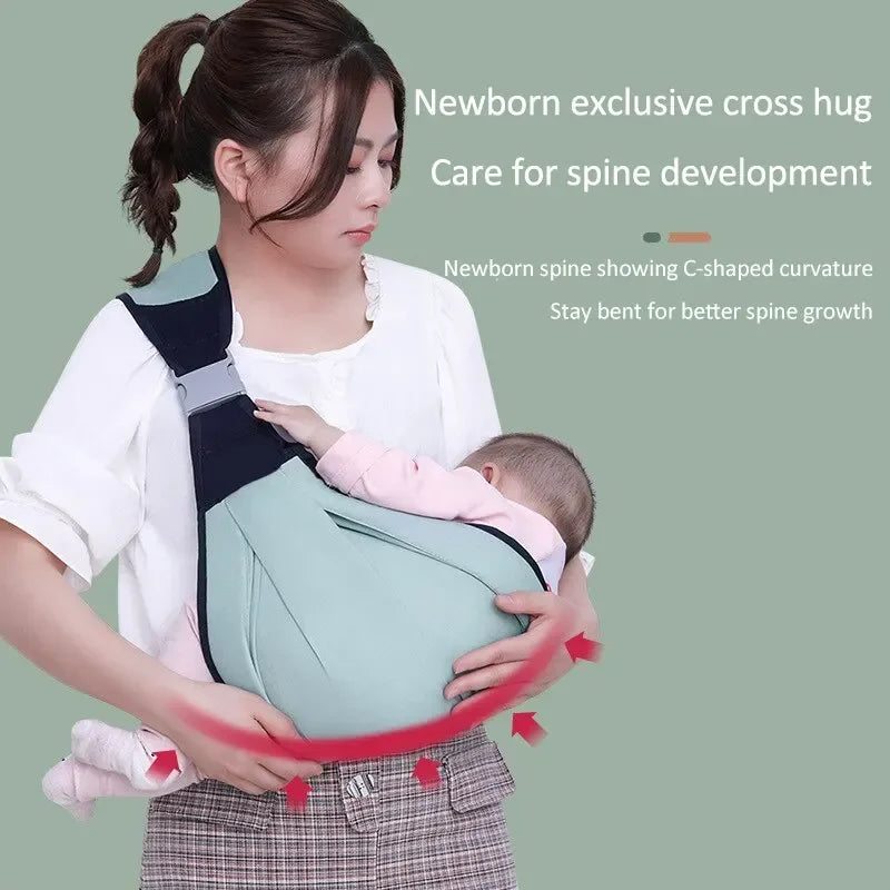 Baby Sling Carrier One Shoulder Carrier for Toddler Lightweight Baby Carrier Sling Newborn To Toddler for Toddler Carrier Sling