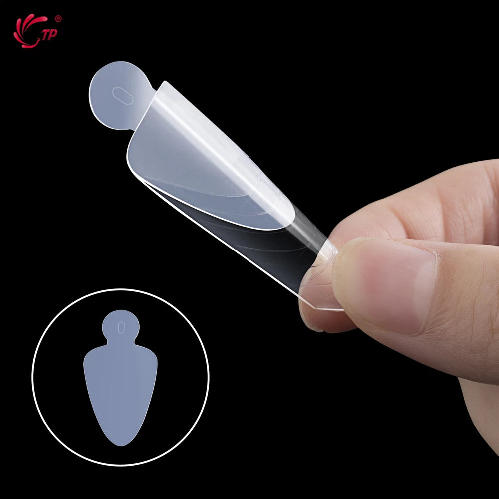 TP 24pcs French Dual Form Nail Silicone Pad for Nail Gel Polish Reusable Soft Top Mold Duet System Nail Forms Stickers Nail Tool