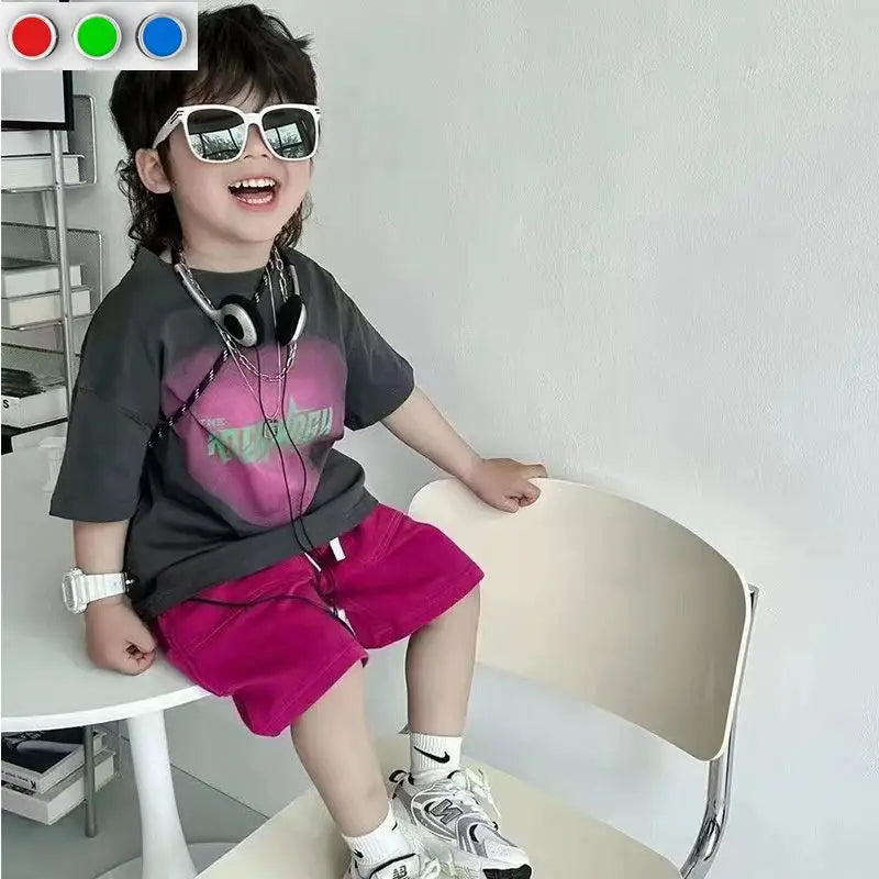 Baby Summer Clothes Boy Sports Sets Kids Loungewear Fashion Outfits Children T-shirts+Shorts 2Pcs Short Sleeves Top Pants Suits