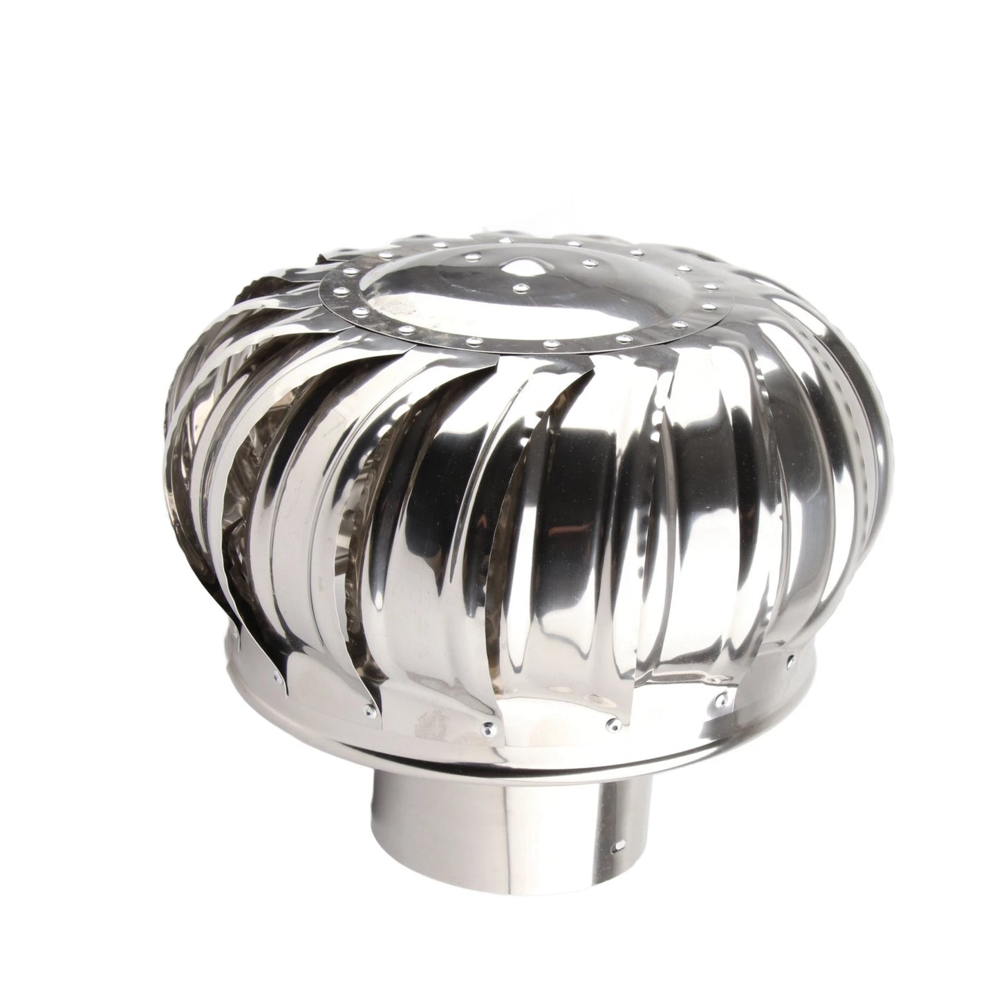 4.33in Stainless Steel Automatic Silent Roof Ventilator Roof Ventilating Fan Wind Turbines Air Vent Attic Ventilator