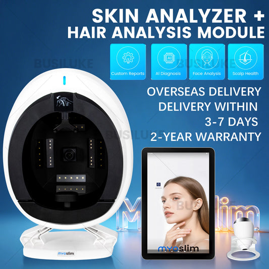 36M HD AI Skin Analyzer Q1pro Face Hair Scalp Detection Machine 8 Spectral Imaging Android 15.6 21.5 inch Custom Report