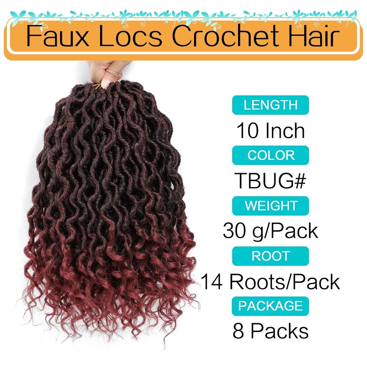 12-24inch Goddess Locs Crochet Hair Goddess Faux Locs Synthetic Crochet Hair For Women Pre Looped Faux Locs With Curly Ends