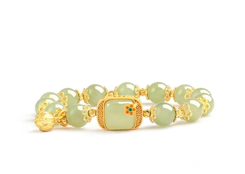Elegant Temperament Jewelry Natural Hetian Jade Bracelet High Sense For Female Party Wedding Jewelry Gift