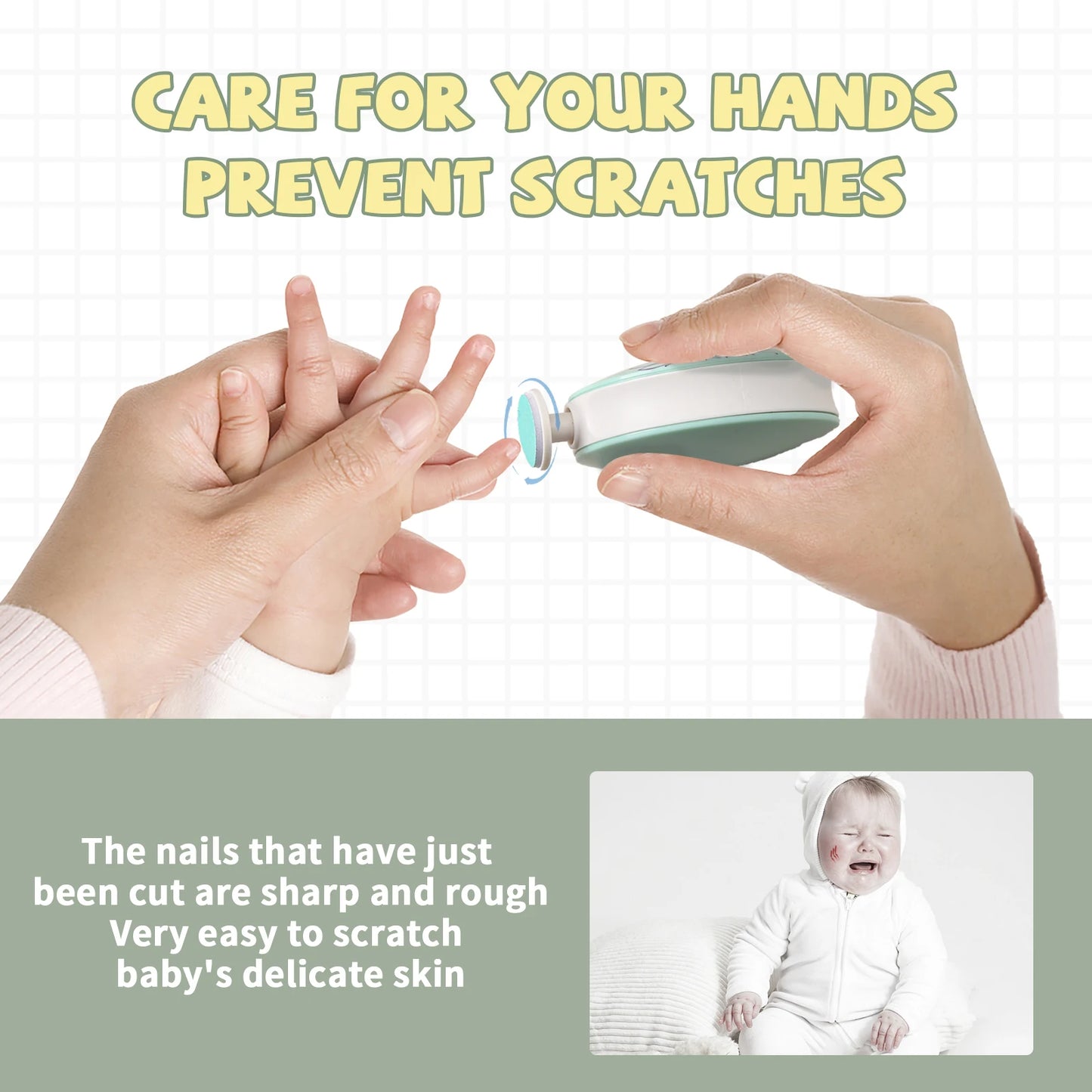 3Pcs/Set Newborn Manicure Accessories Grinding Head Baby Adult Use Baby Electric Nail Trimmer Applicable Variety Nail Sharpeners