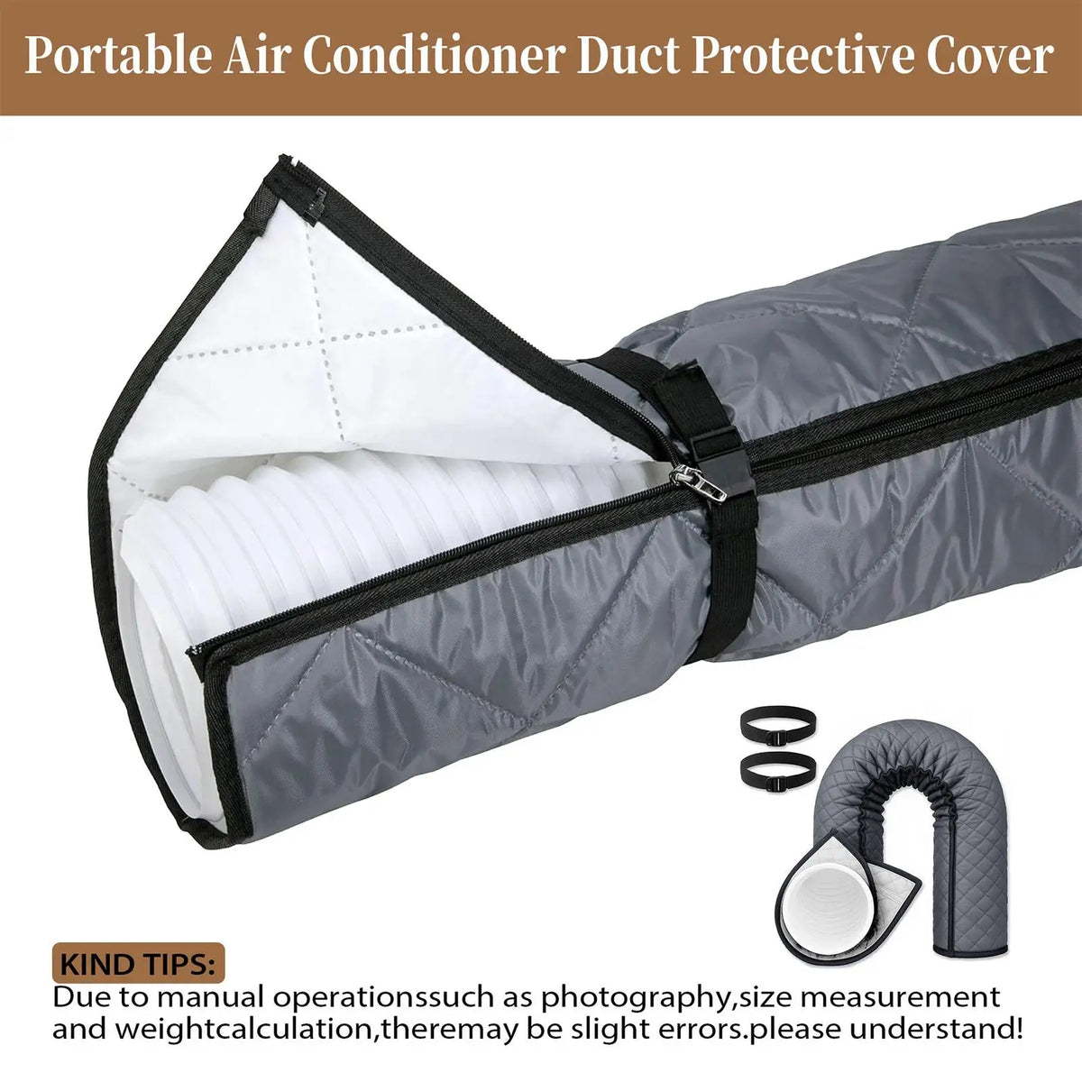 Ac Hose Insulation Sleeve Adjustable Protector Fits 5.8-6 Inch Ac Exhaust Hose Insulation Cover for Living Room Bedroom Home