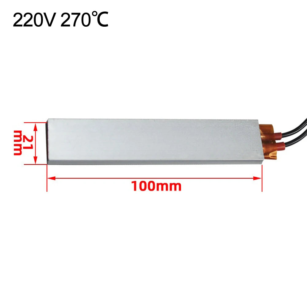 220V 100x21x5mm PTC Heating Plate PTC Heating Sheet Element Temperature 60-270℃ Temperature Heating Plate Electric Heater Access