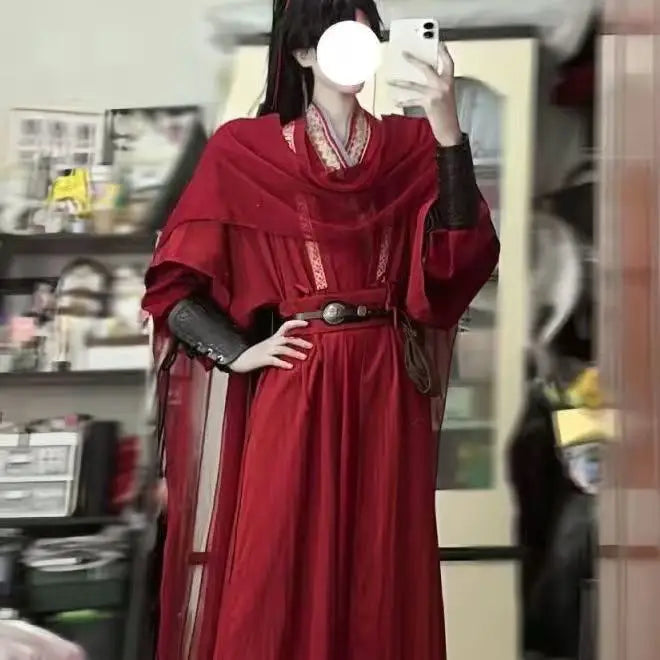 Classic Red Halloween Cosplay Costume Men Women Comic Exhibition Hanfu Outfit Trandy Cool Boys Street Black Power Ghost COS Suit