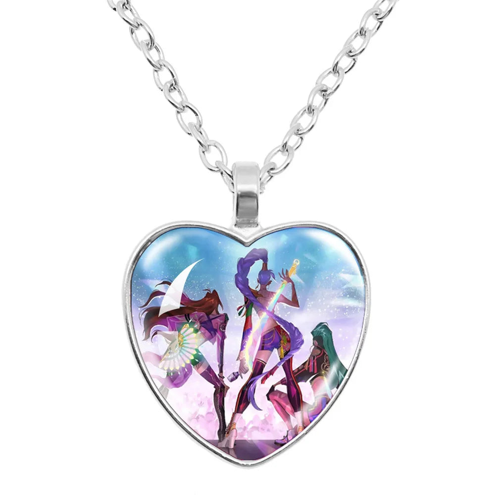 KPop Devil Hunter Girl Necklace Children's Cartoon Charm Pendant Fashion Jewelry Accessory - Perfect Gift