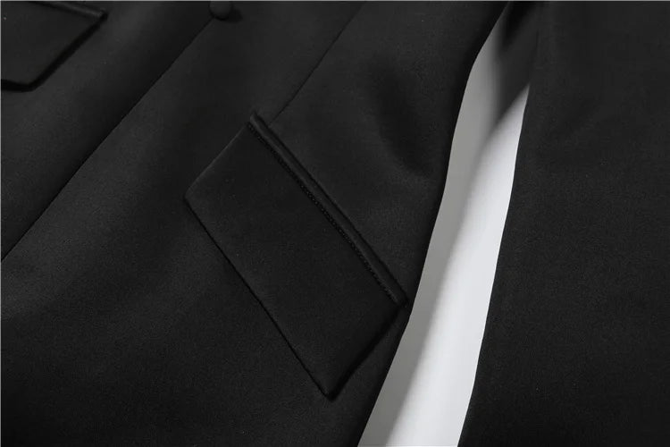 Cutenew Women Trend Elegant Office Dress Autumn Single Breasted Stand Collar Simple Solid Street Commute Skinny Suit Bodycon