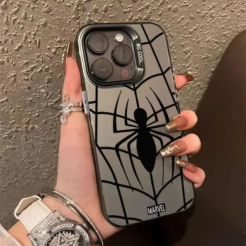 Fashion MarvelS Spider-manS Eye Phone Case For iPhone 17 17e 16e 16 15 14 13 12 11 mini Pro Max X Air Plus Anti Fall Matte Cover
