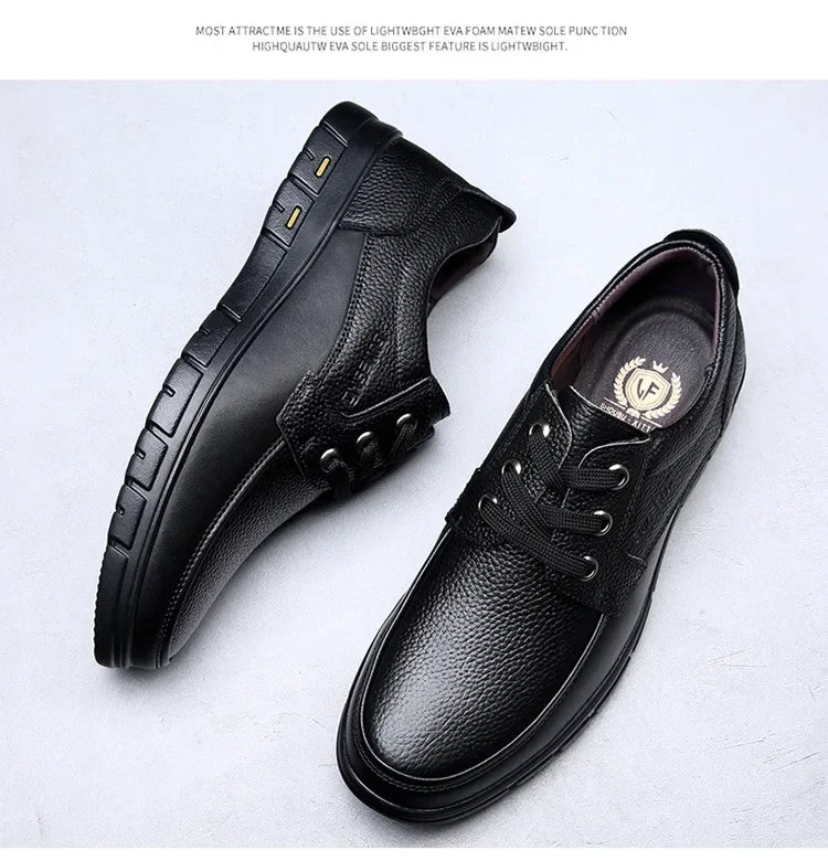 2025 Kitchen King Men's Shoes Anti-Slip Waterproof Oil-Resistant Durable Casual Leather Work Shoes For Chefs Perfect For Spring