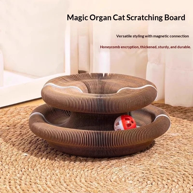 Magic Accordion Cat Scratching Board Nest,wear-resistant And Lint-free,cat Toy For Self-entertainment And Nail Scratching