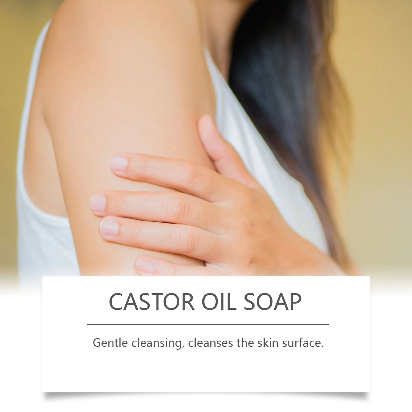 Castor Oil Soap Shampoo Bar Natural Hair Care Deep Moisturizer Scalp Treatmen Nourishing All Hair Types Travel Friendly Eco 120g