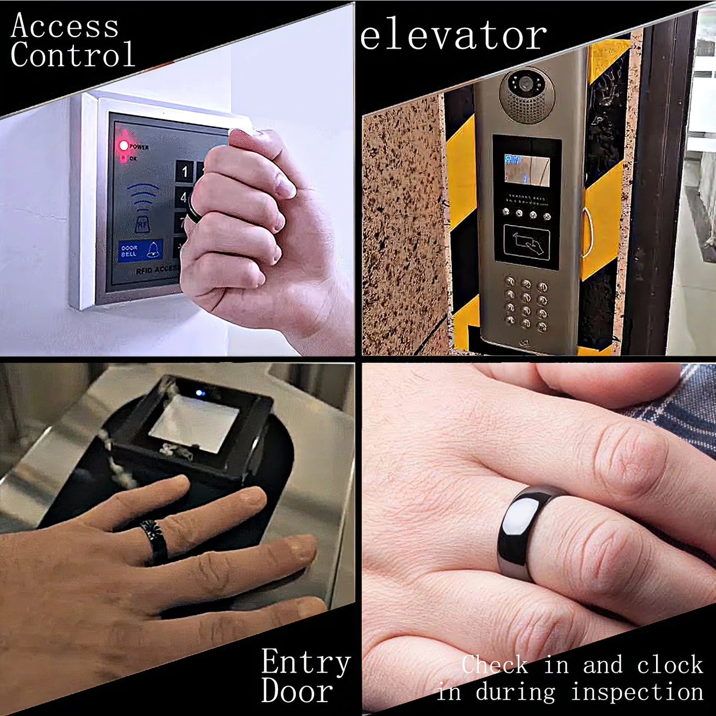 M4K Classic 4K 13.56 mHz RFID Smart Ring,Not Changeable 7Byte UID ISO14443A Access Control Card,Men and Women Smart Accessories