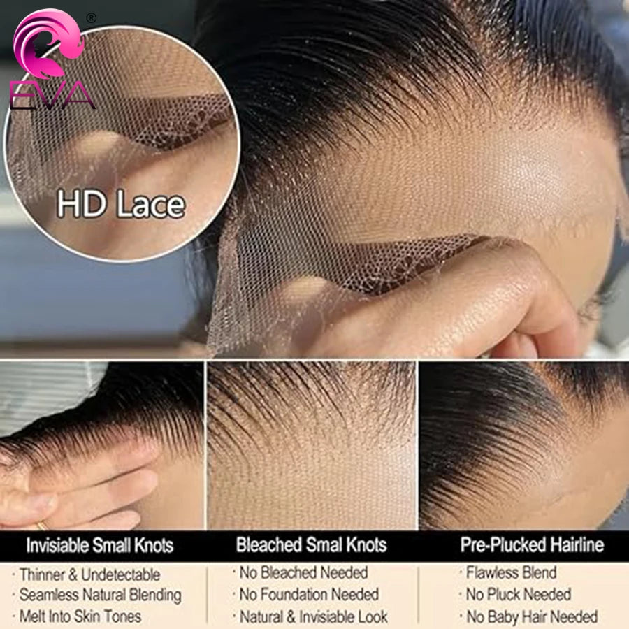 13x4 13x6 HD Lace Frontal Only Real HD Lace 5x5 Closure Melt Skins 6x6 7x7 9x6 HD Lace Closure Invisible Human Hair HD Closure