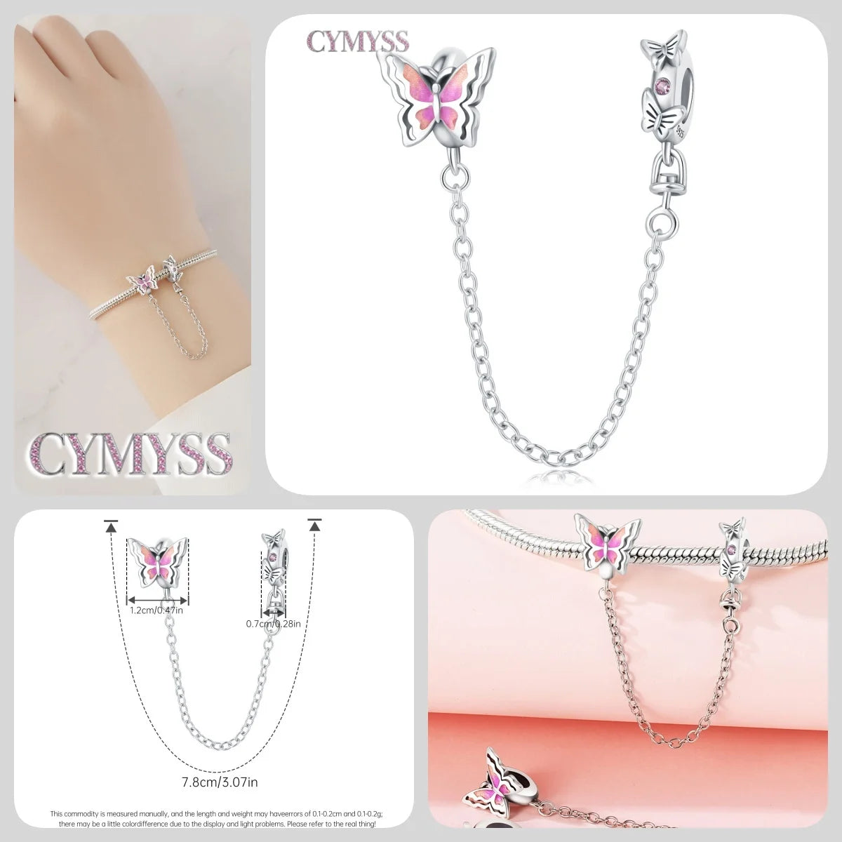 925 Sterling Silver Plated Bee Sunflower Butterfly Charm Pendant Fine Jewelry Women DIY Bracelet Necklace Birthday Party Gift