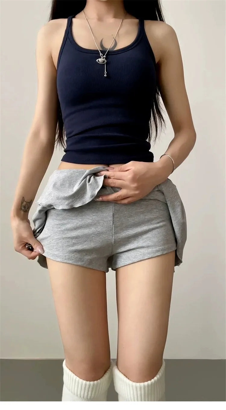 Waist-Flipping Ruched Skirts Prevent Exposure Golf Sports For Women Short Dress High Elasticity Athletic Short High Waist Skirt
