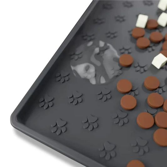 Pet Placemat Cat Dog Drinking Feeding Placemat Feeder Mats Cat Feed Mat Dog Food bowl Mat Silicone Waterproof Pet Bowl Pad 2025