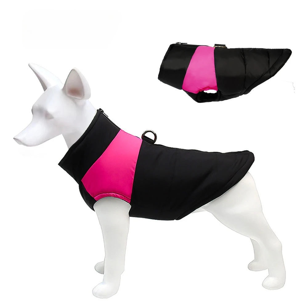 Warm Dog Coats Vest, Waterproof Dogs Jacket Fleece Pet Winter Cold Weather Coat Dogs Cozy Snow Jackets Outfits for Dogs Puppy