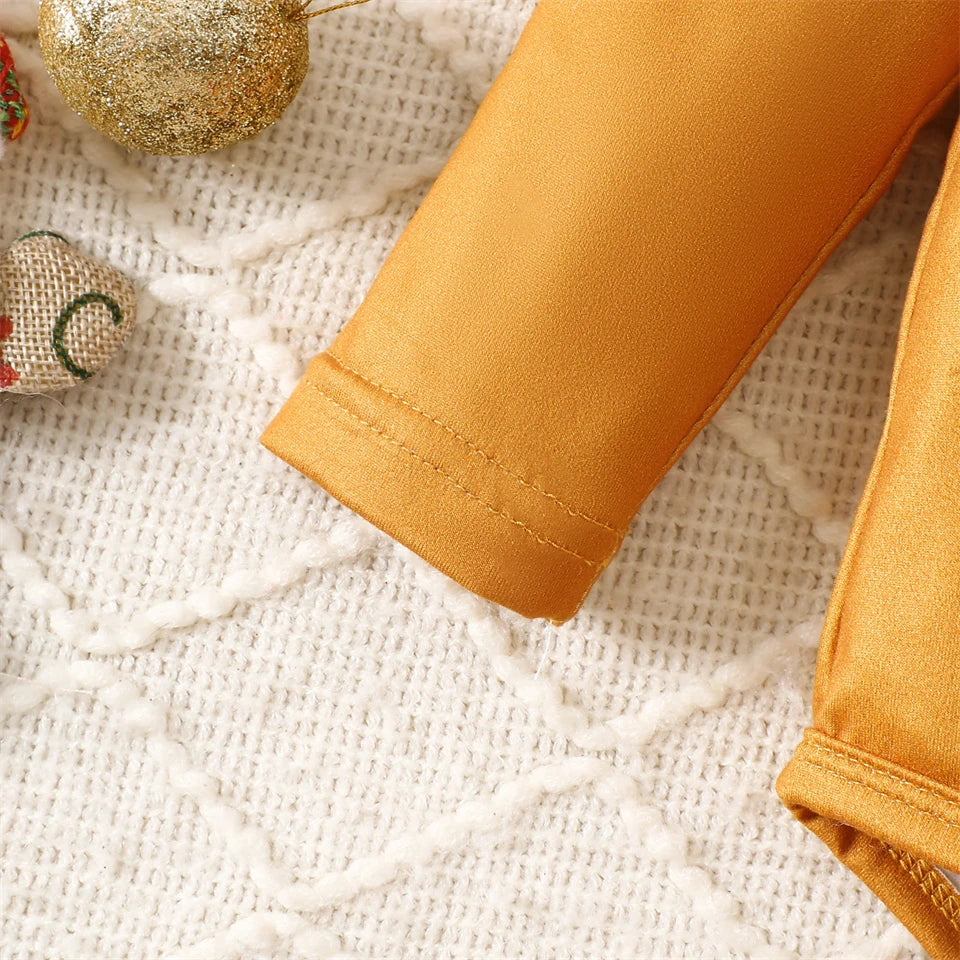 Hot Baby Girl Christmas Outfit Set Infant Toddler Gingerbread Man Costume Winter Xmas Party Holiday Celebration Newborn Clothes