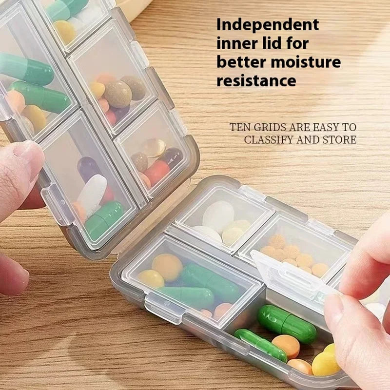 Travel Pill Organizer Moisture Proof Pills Box for Pocket Purse Daily Pill Case Portable Medicine Vitamin Holder Container