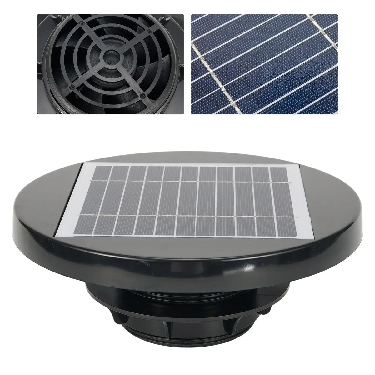 RV Solar Ventilation Fan Solar Powered Roof Fan Warm Air Extractor Fan For RV, Marine, Camper, Shed, Boat, Caravan