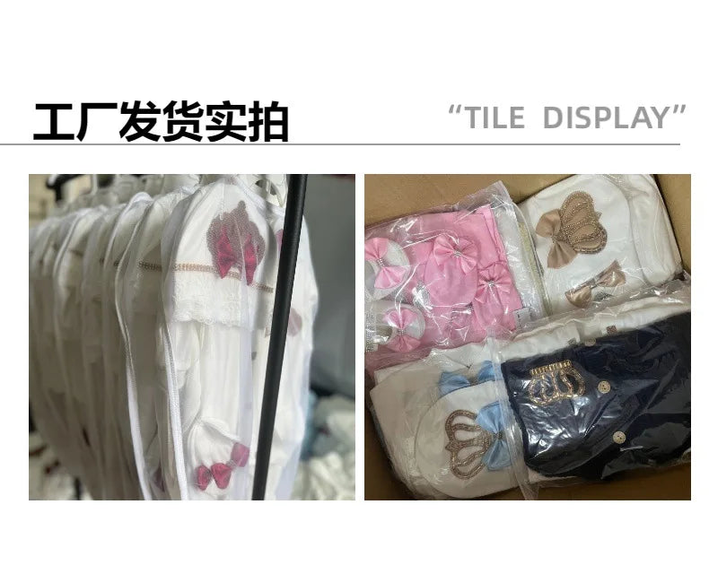 Ins Handmade Baby Swaddle Set Newbaby Gift Onesie Climbing Clothes High-end Gift Box Set Custom Newborn Baptism Clothes