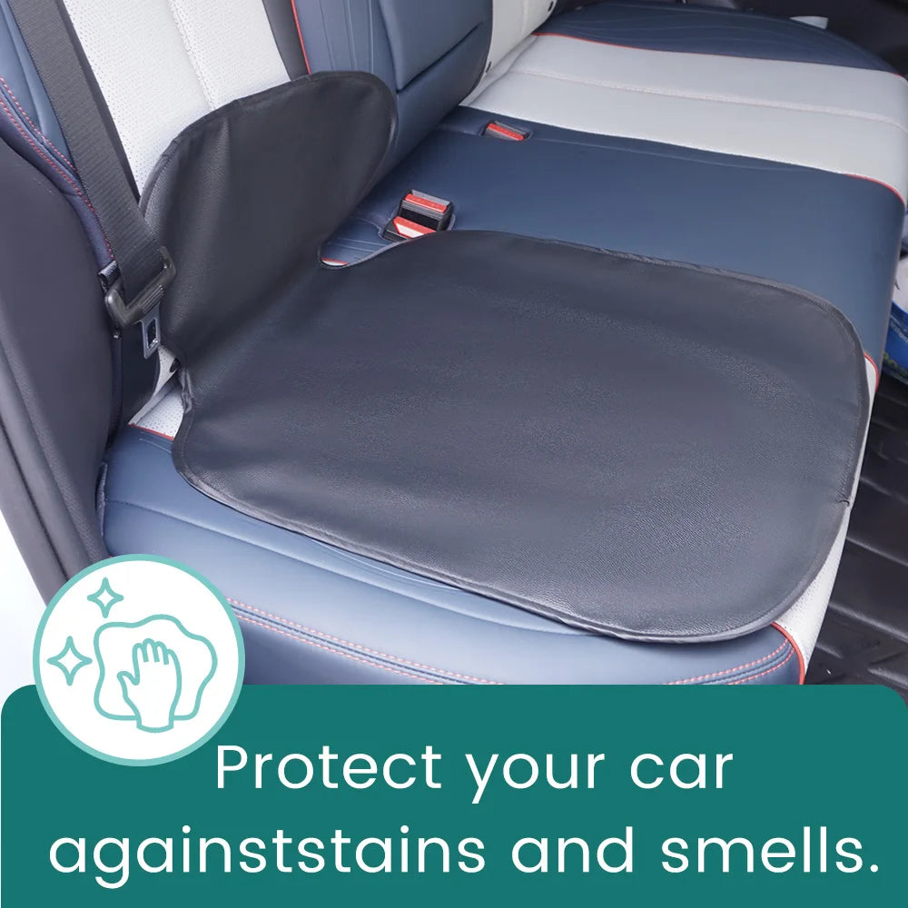 Leather Car Seat Protector Mat - Waterproof Anti-Stain Pad for Child Car Seats Universal Fit Sedan SUV